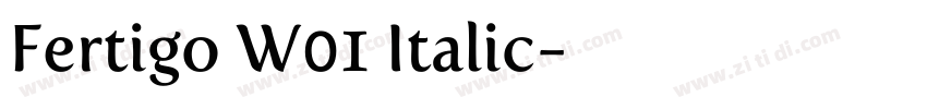 Fertigo W01 Italic字体转换